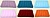Надувная подушка  49x31 см, цветная, арт. 95003-1