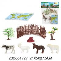 Игровой набор "Домашние животные" с картой обитания (4 шт в наб.) (Zooграфия) 9814