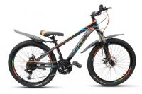 Велосипед Pulse MD2000, 24", цвет черный\оранжевый\синий 21280