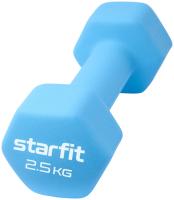 Гантель неопреновая STARFIT DB-201 2,5 кг, синий пастель