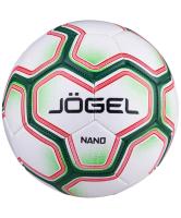 Мяч футбольный Nano №5, белый/зеленый