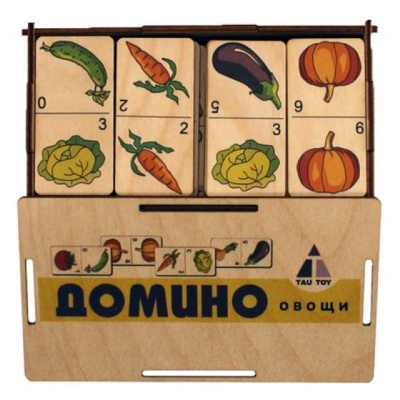 Игра "Домино Овощи" цвет, коробка 6201101