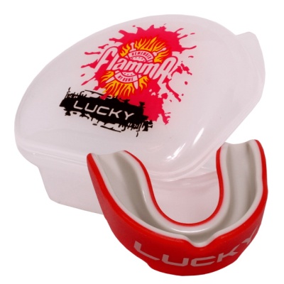 Капа Flamma Lucky MGF-011rg, с футляром, красный/серый, детская