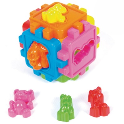 Фигура логика Кубик малый с животными 50-102