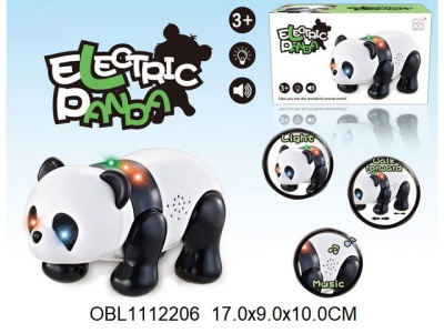 животные на батарейках панда со светом и музыкой 2 цвета 3328