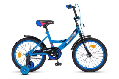 Велосипед SPORT-18-5 (матовый сине-черный) З-00591946