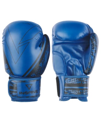 Перчатки боксерские ODIN, ПУ,синий, 12 oz