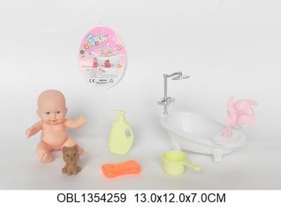 кукла пупс с ванной  LD3402D-17A