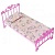 Кроватка розовая с постельным бельем С-1427