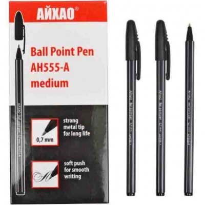 Ручка aihao 555 черная  0,7 