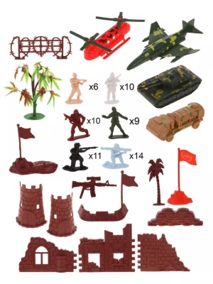 Набор Военный, 80 предметов, пакет 524-50
