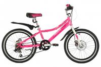 Велосипед NOVATRACK 20" ALICE розовый, сталь. рама, 6 скор., Shimano 19103