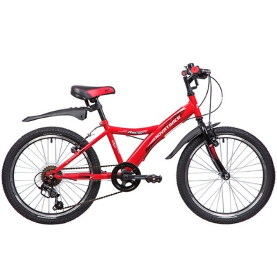 Велосипед NOVATRACK 20", RACER, красный, сталь, 6-скор, Microshift TS50-6/Shimano 17000