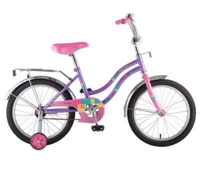 Велосипед NOVATRACK 20", TETRIS, фиолет, торм. нож, крылья, багажн хром. 17003