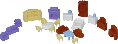Набор мебели для кукол №5 (21 элемент в пакете) 49360