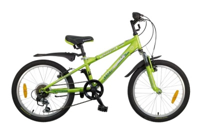 Велосипед NOVATRACK 20", EXTREME, зелёный, сталь, 6-скор, 16914