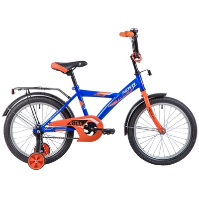 Велосипед NOVATRACK 18", ASTRA синий, защита А-тип, крылья и багаж. хром. 16575