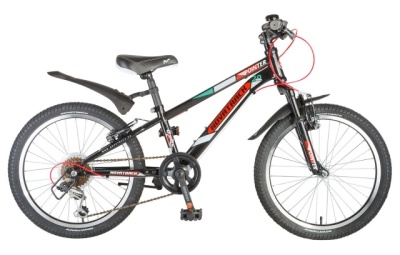 Велосипед NOVATRACK 20" POINTER, чёрный, сталь, 6-скор, Microshift TS50-6/Shimano, 17182
