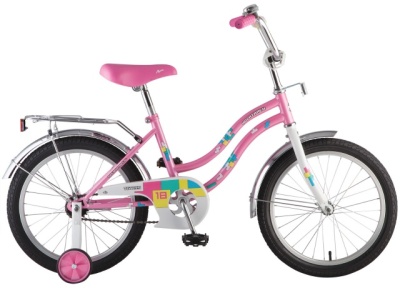 Велосипед NOVATRACK 20", TETRIS, розовый, тормоз нож, крылья, багажн. хром 16646