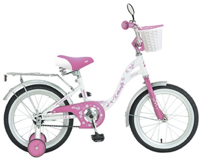 Велосипед NOVATRACK 20", BUTTERFLY, белый-розовый 2, тормоз ножн.17004